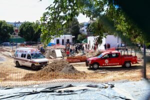 Derrumbe en la obra de la Ciudad de la Inclusión, en la capital de Tlaxcala, deja un trabajador muerto y otro lesionado